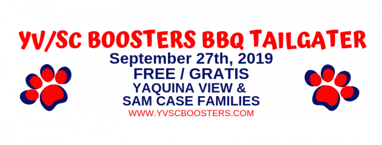 YV/SC Boosters BBQ Tailgater September 27th