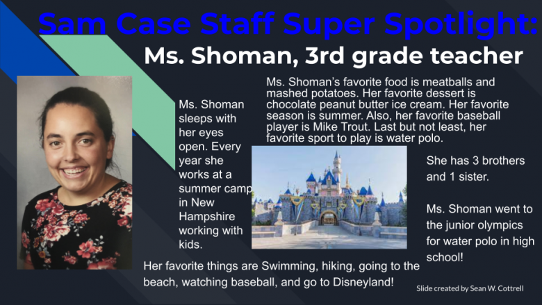 staff super spotlight on Ms. Shoman